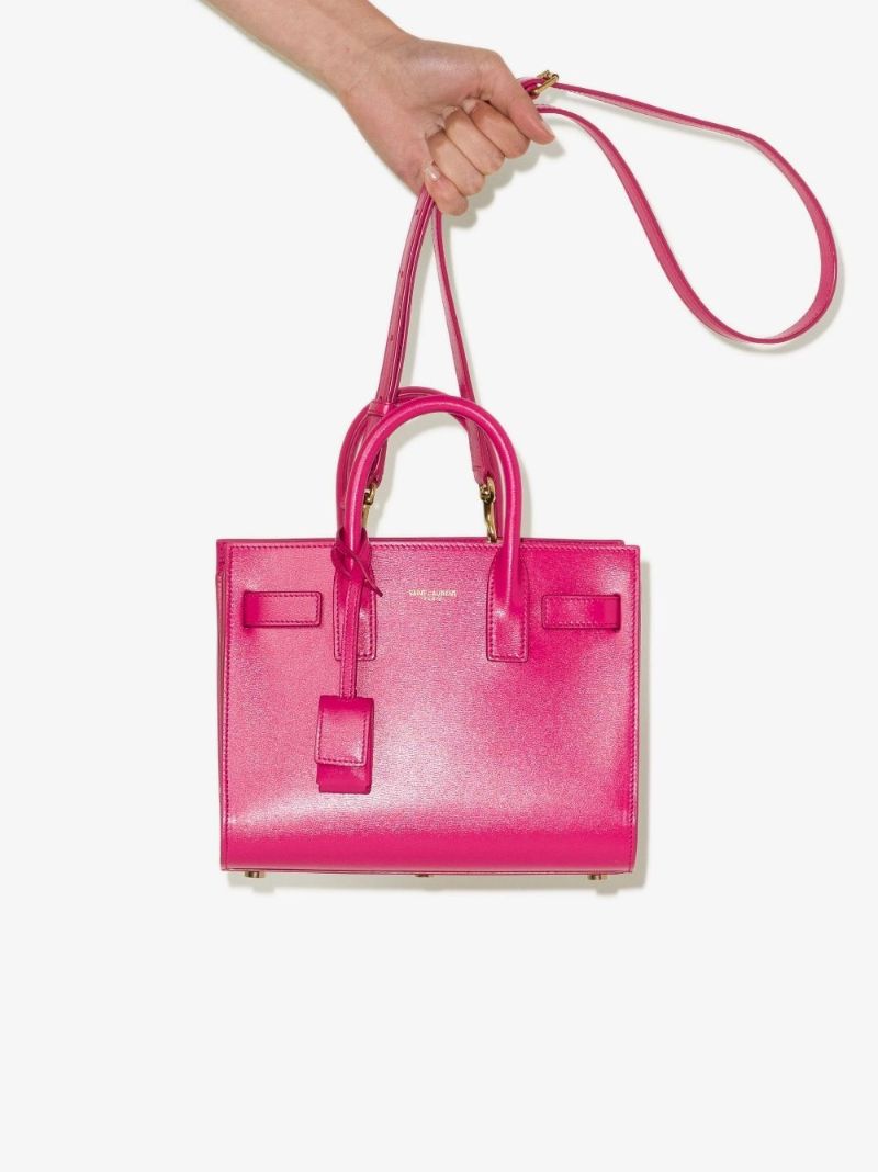 Pink Sac Du Jour Leather Tote Bag