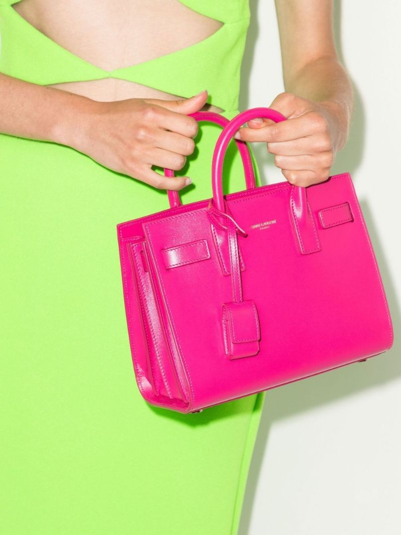Pink Sac Du Jour Leather Tote Bag
