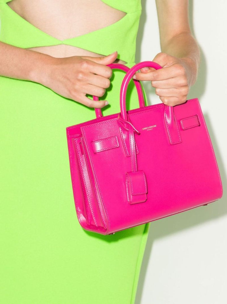 Pink Sac Du Jour Leather Tote Bag