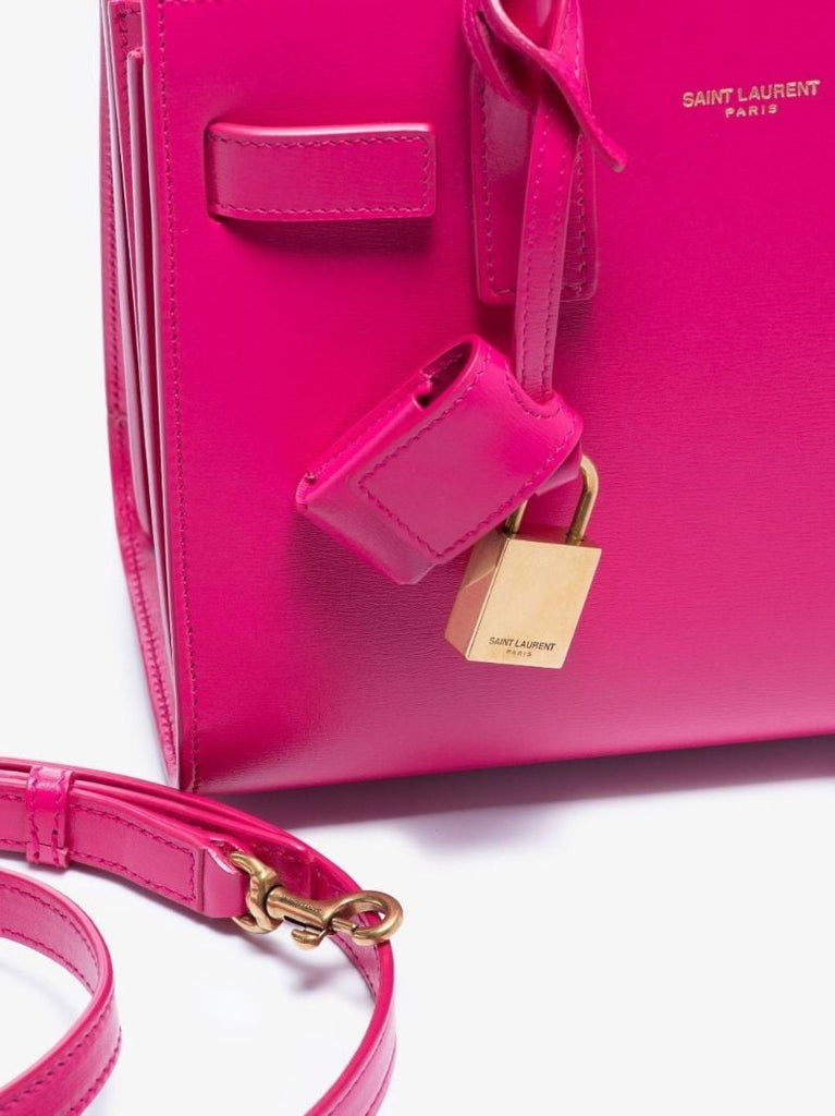 Pink Sac Du Jour Leather Tote Bag