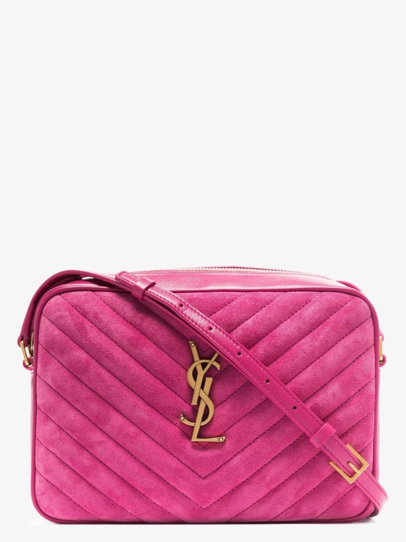 Pink Lou Suede Camera Bag