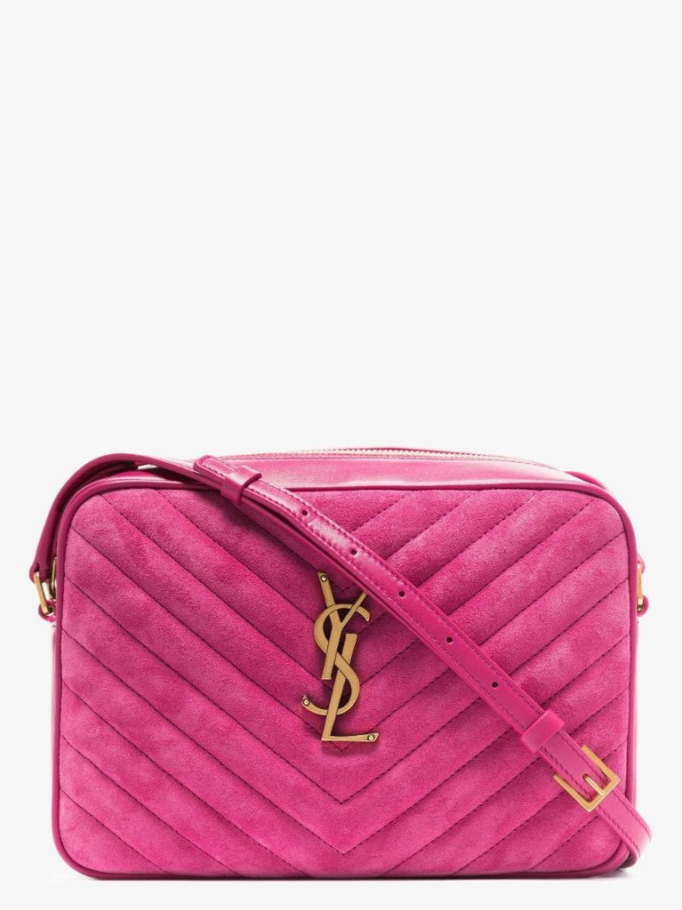 Pink Lou Suede Camera Bag