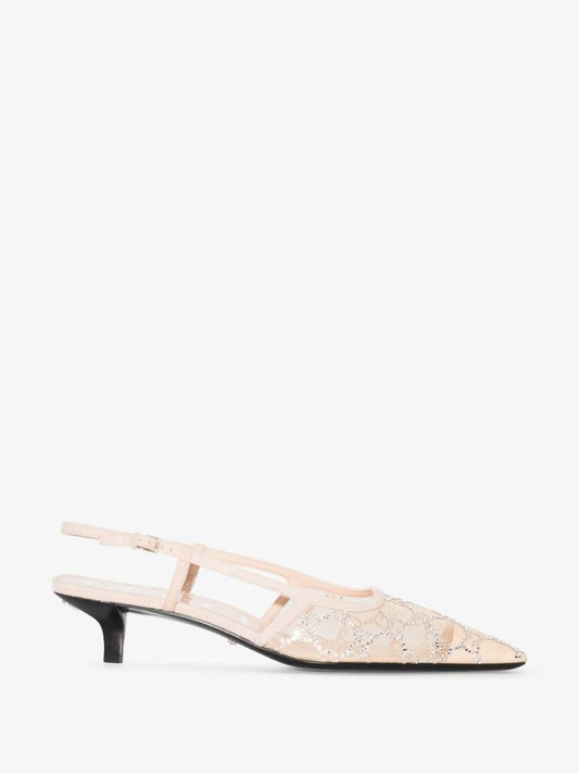 Neutral Gg 35 Crystal Embellished Slingback Pumps