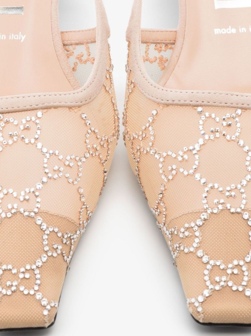 Neutral Gg 35 Crystal Embellished Slingback Pumps