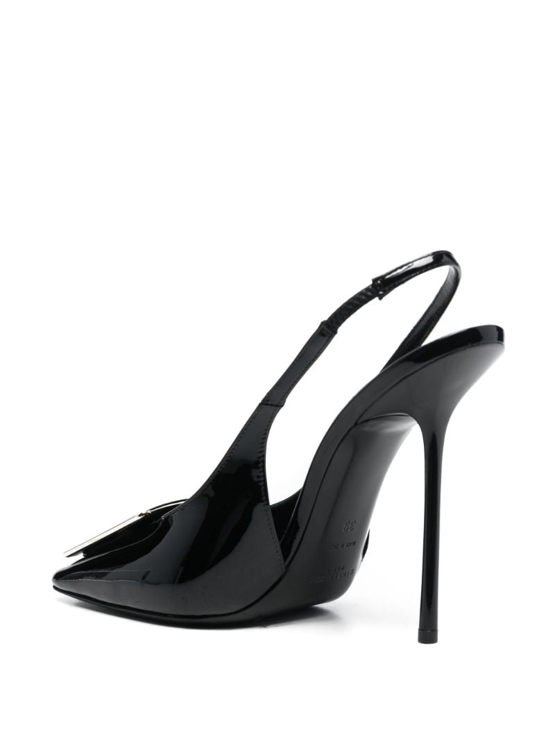Black Maxine 115 Patent Leather Slingback Pumps