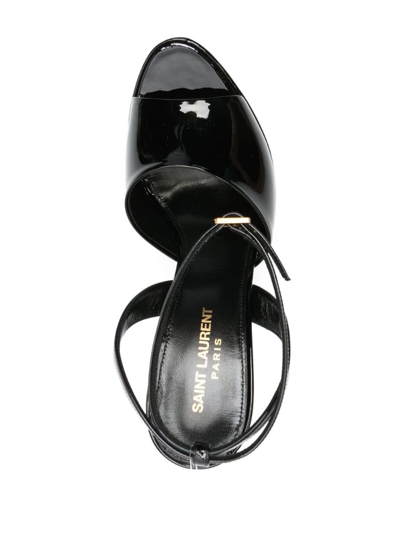 Black Kika 110 Platform Leather Sandals