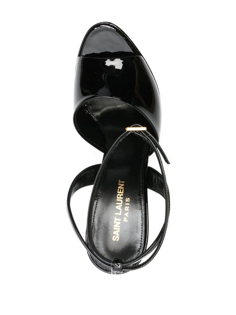 Black Kika 110 Platform Leather Sandals