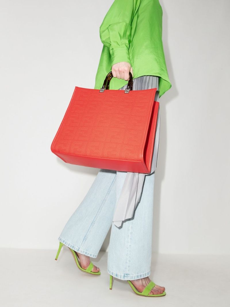 Orange Sunshine Shopper Medium Tote Bag