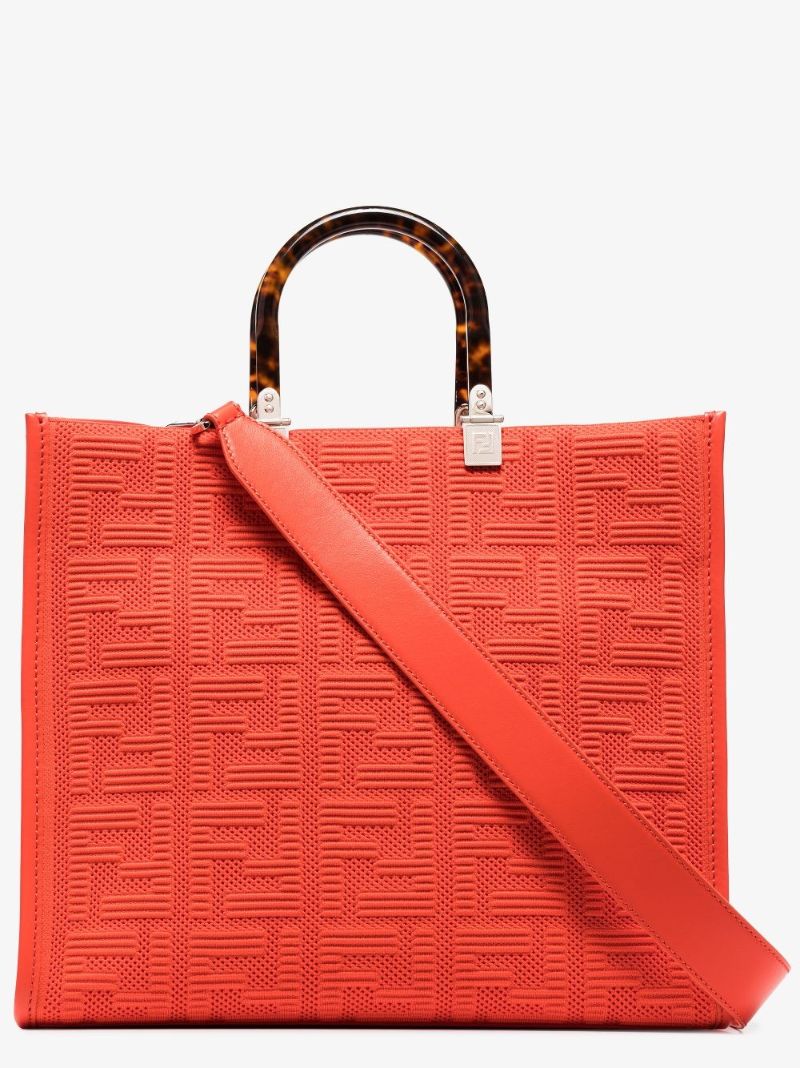 Orange Sunshine Shopper Medium Tote Bag