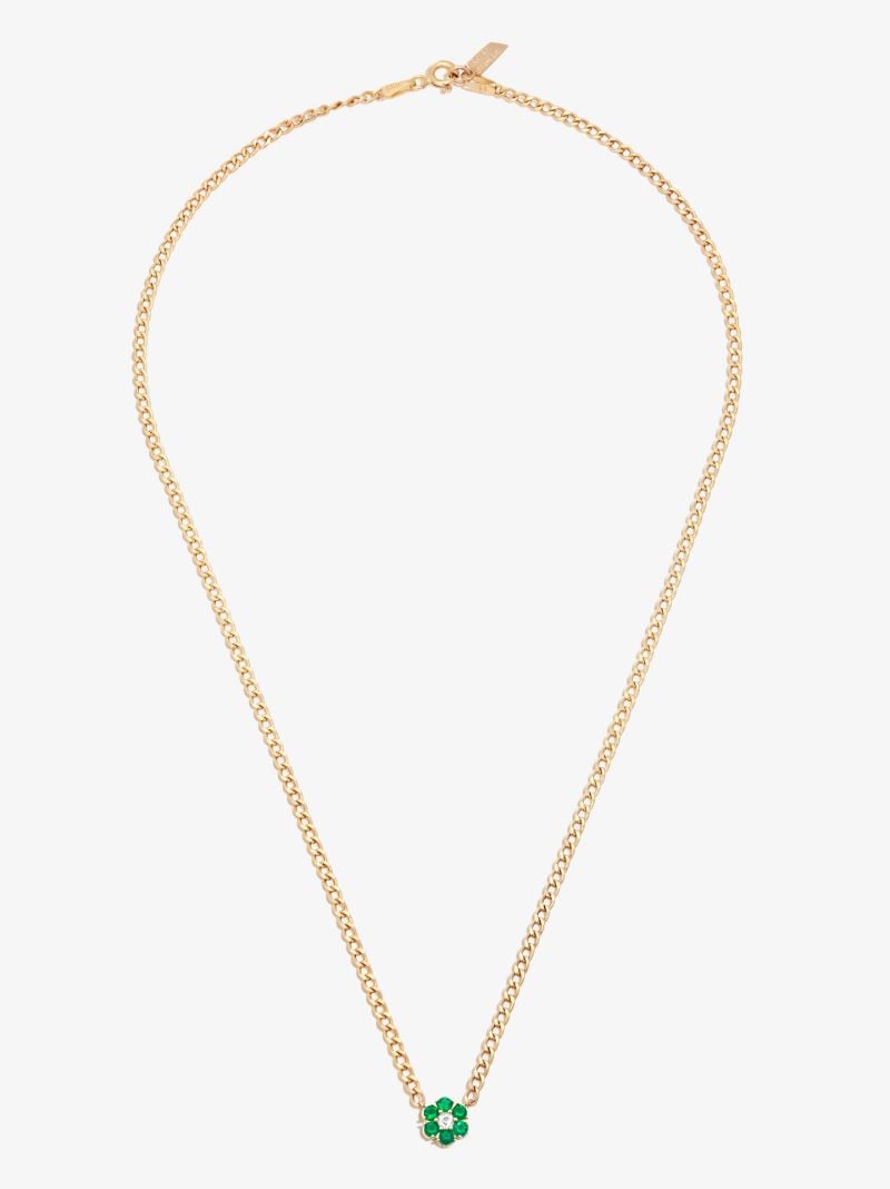 Gold Vermeil Flower Power Agate Topaz Necklace