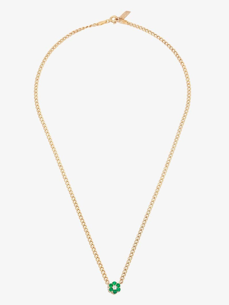 Gold Vermeil Flower Power Agate Topaz Necklace