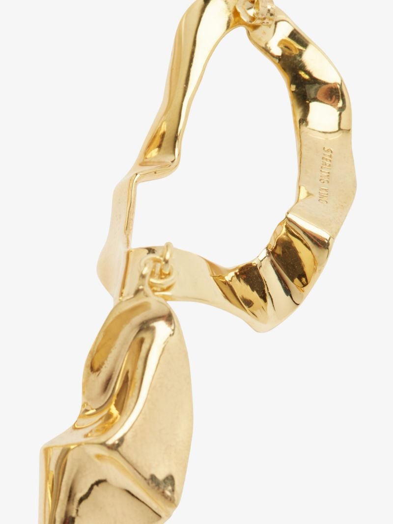 Gold-plated Inside Out Pearl Drop Earrings