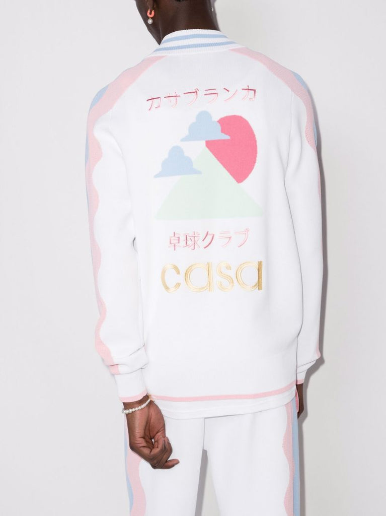 Logo Wave Print Track Jacket