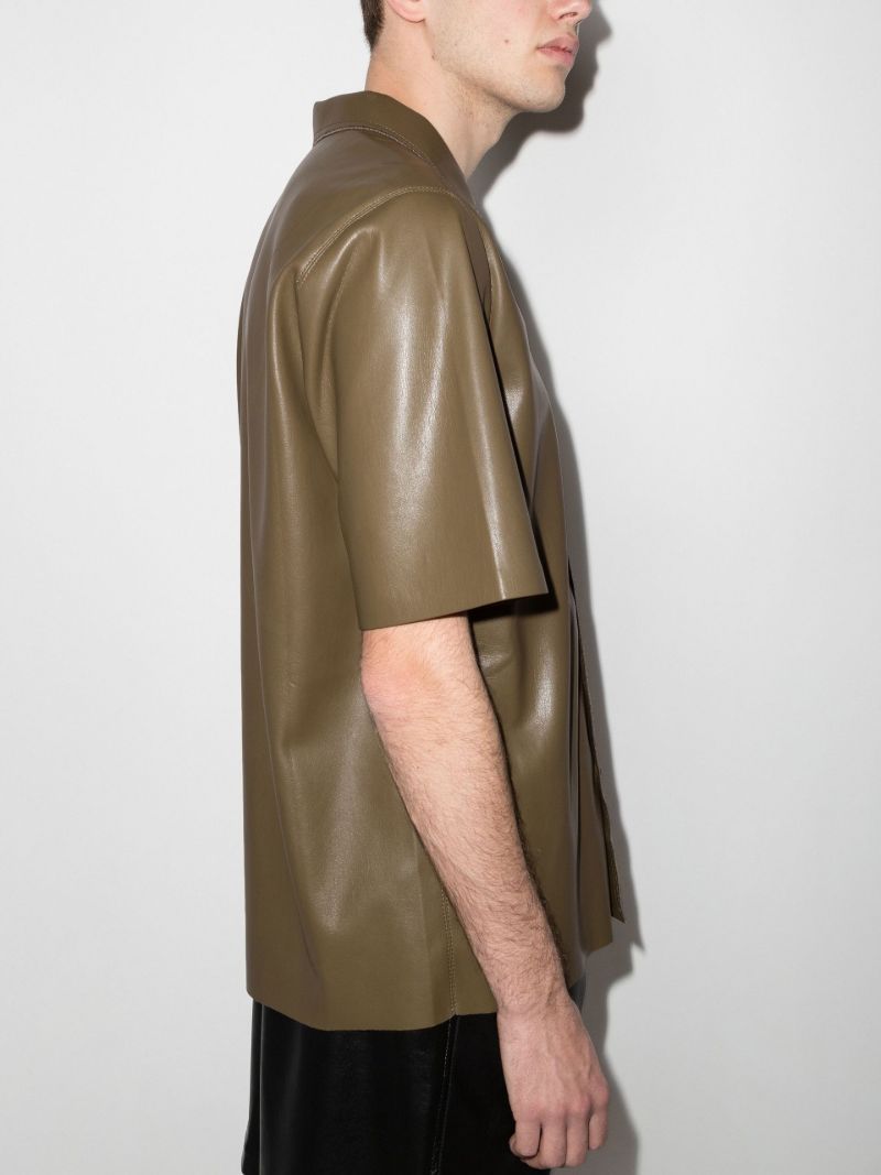 Bodil Short Sleeve Vegan Leather Shirt