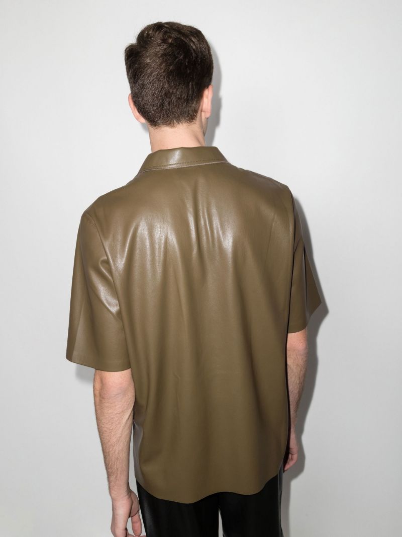 Bodil Short Sleeve Vegan Leather Shirt