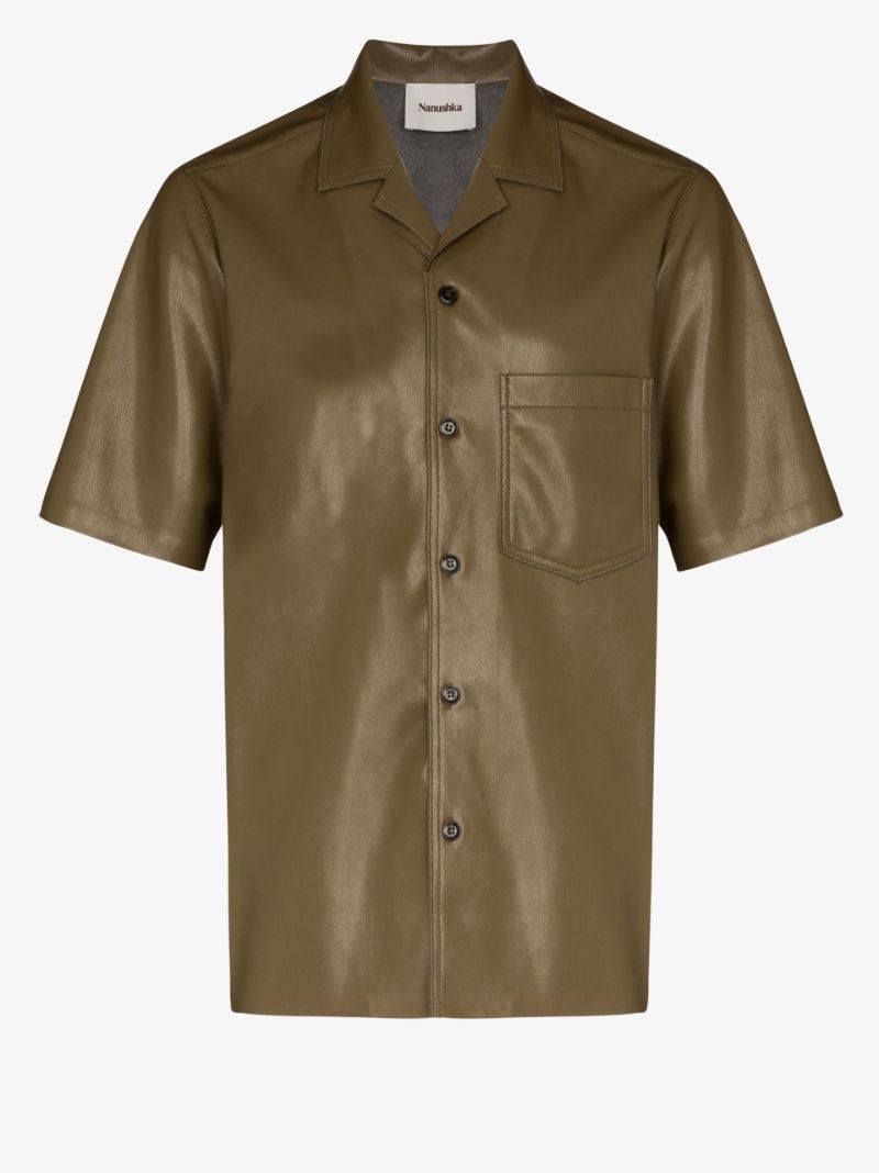 Bodil Short Sleeve Vegan Leather Shirt