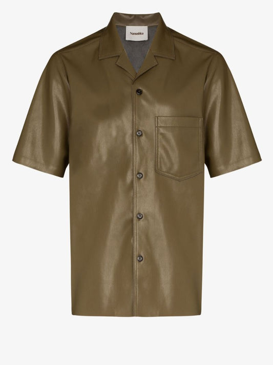 Bodil Short Sleeve Vegan Leather Shirt