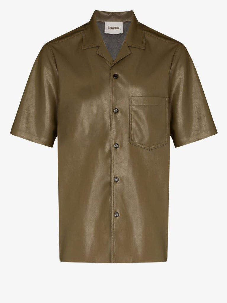 Bodil Short Sleeve Vegan Leather Shirt