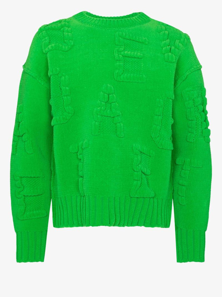 Logo Embossed Chenille Sweater