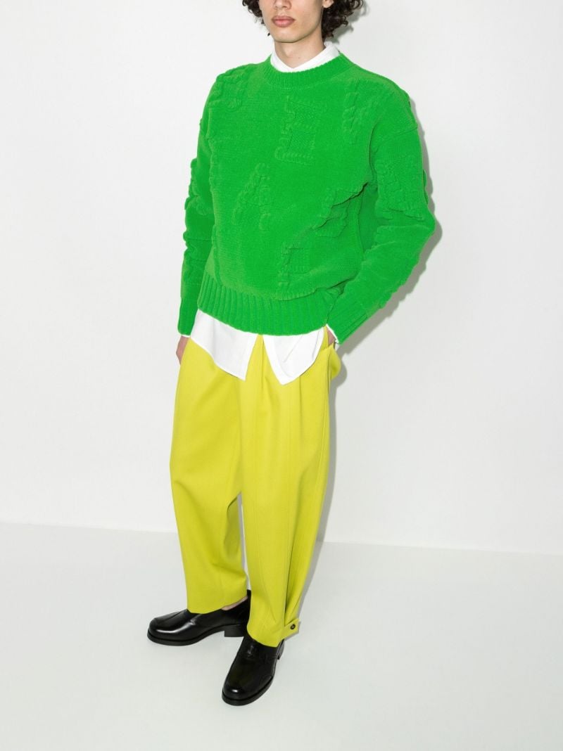 Logo Embossed Chenille Sweater