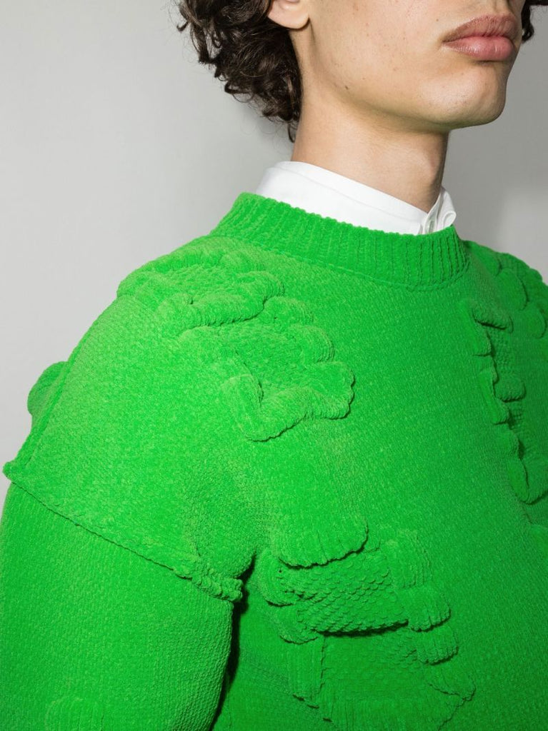 Logo Embossed Chenille Sweater