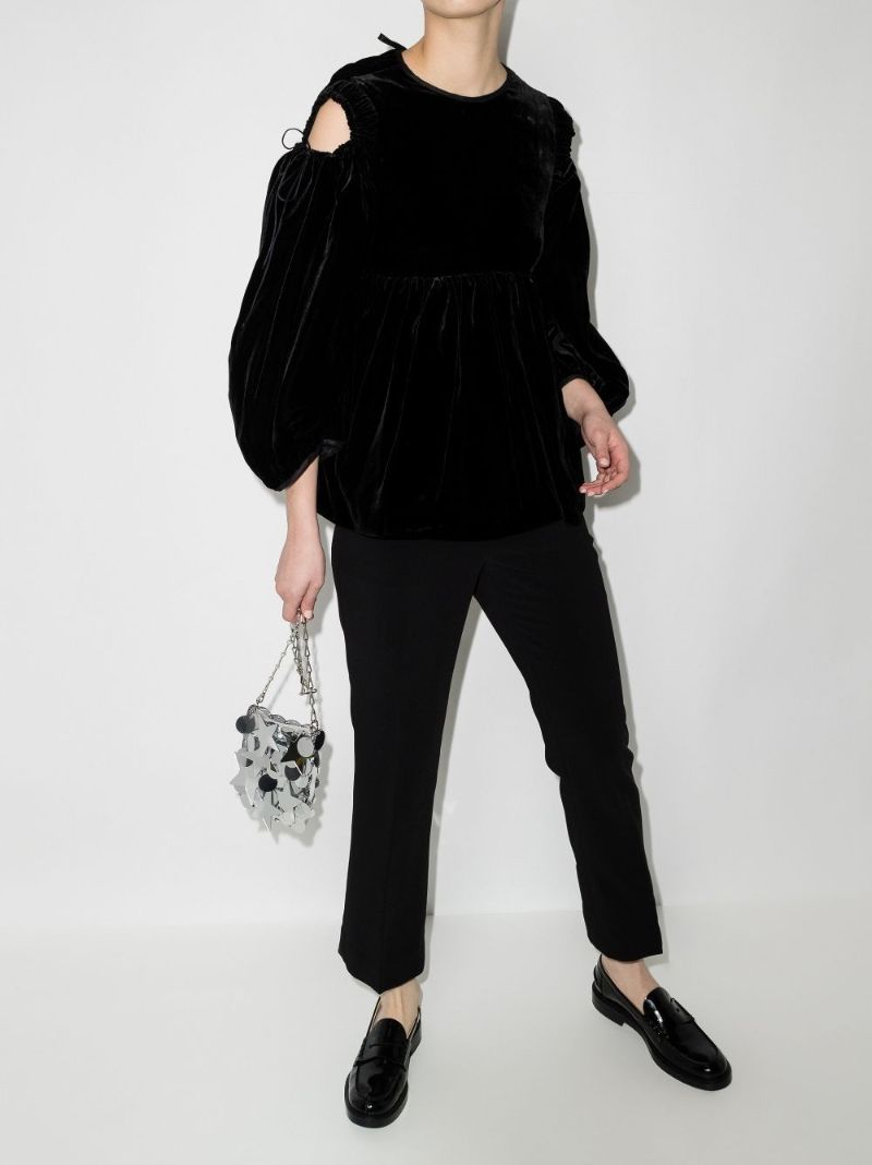 Jak Velvet Peplum Top