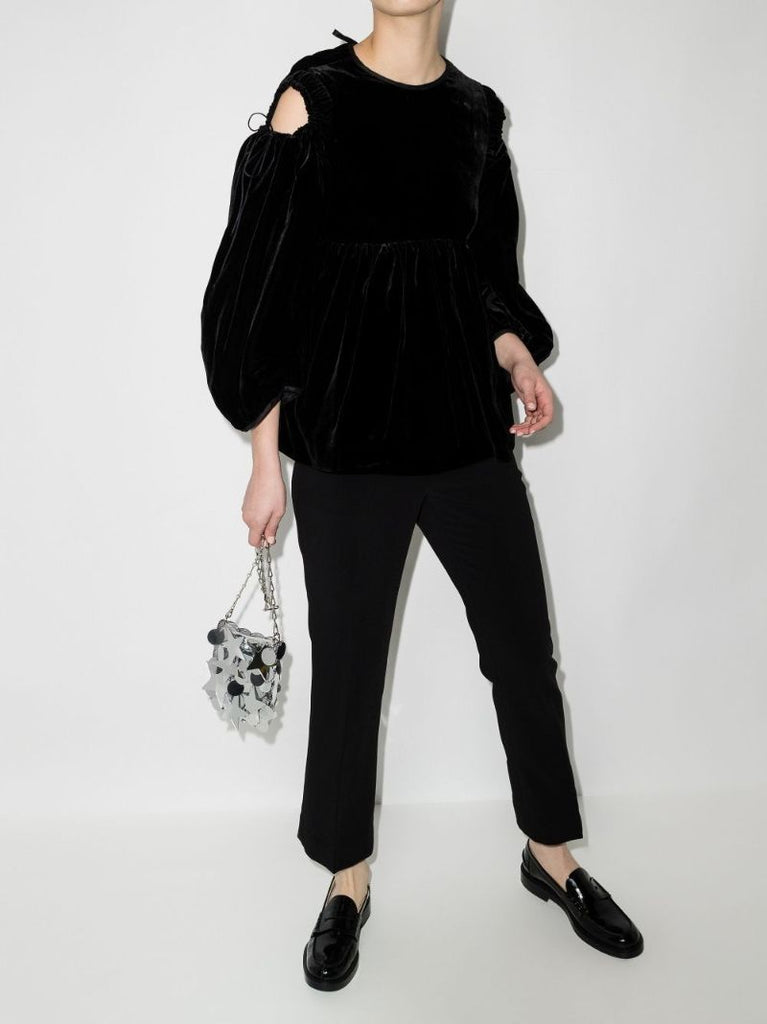 Jak Velvet Peplum Top
