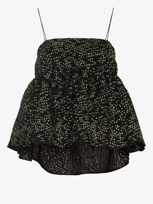 Selena Patterned Peplum Top