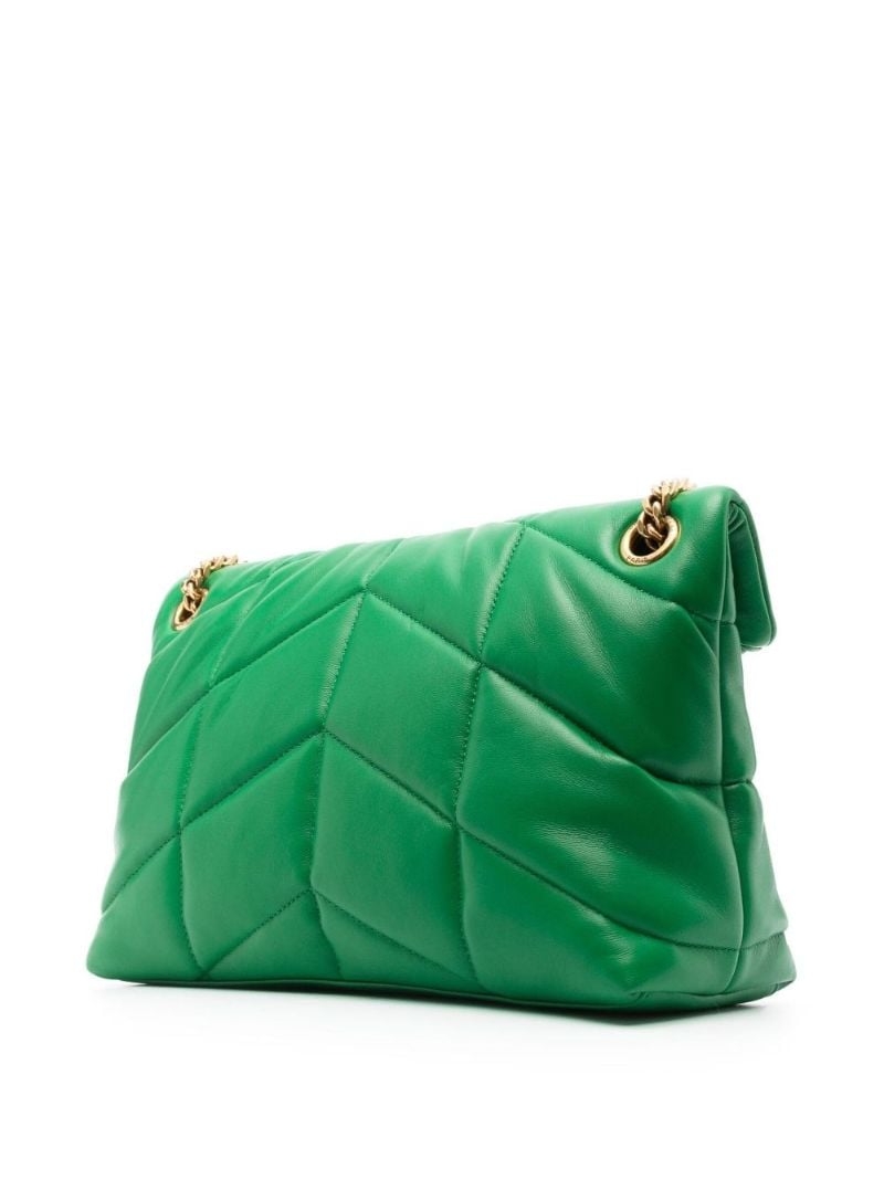 Green Loulou Puffer Small Leather Shoulder Bag