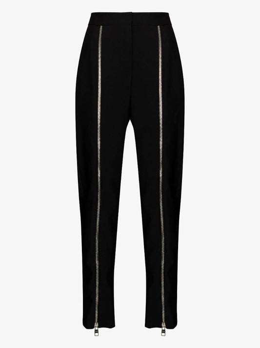 Zip-up Wool Trousers