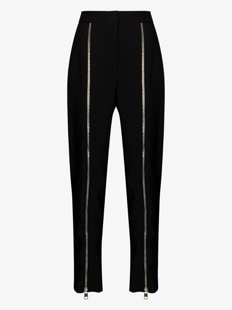 Zip-up Wool Trousers
