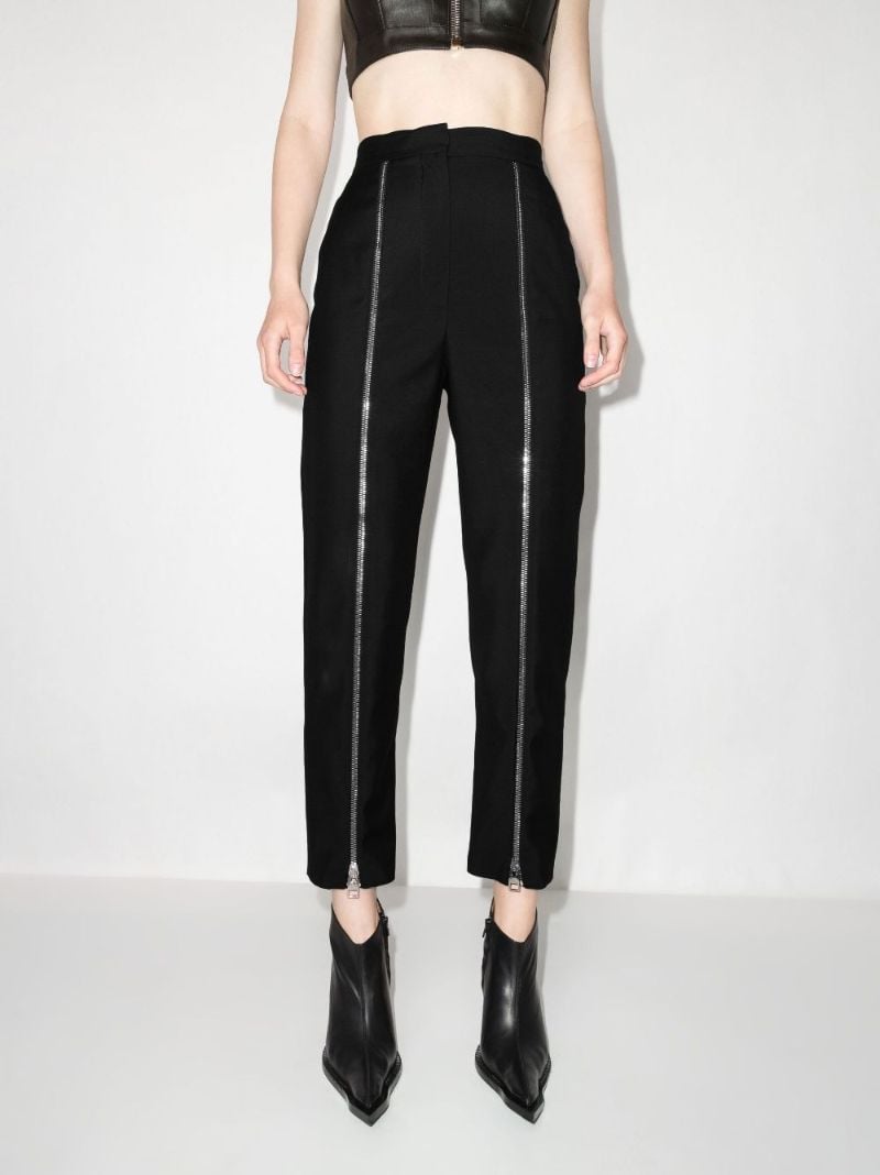 Zip-up Wool Trousers