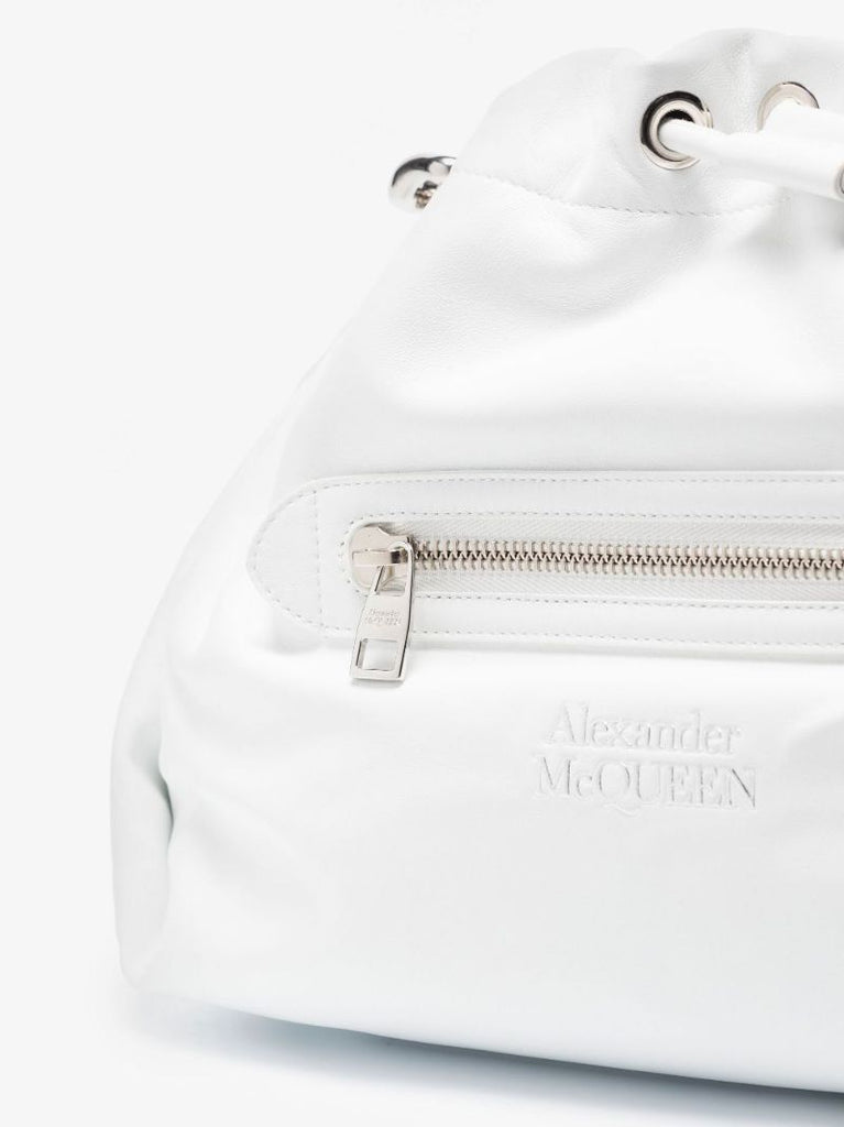 White Ball Bundle Leather Shoulder Bag