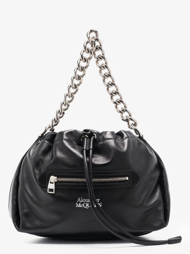 Black Ball Bundle Leather Shoulder Bag