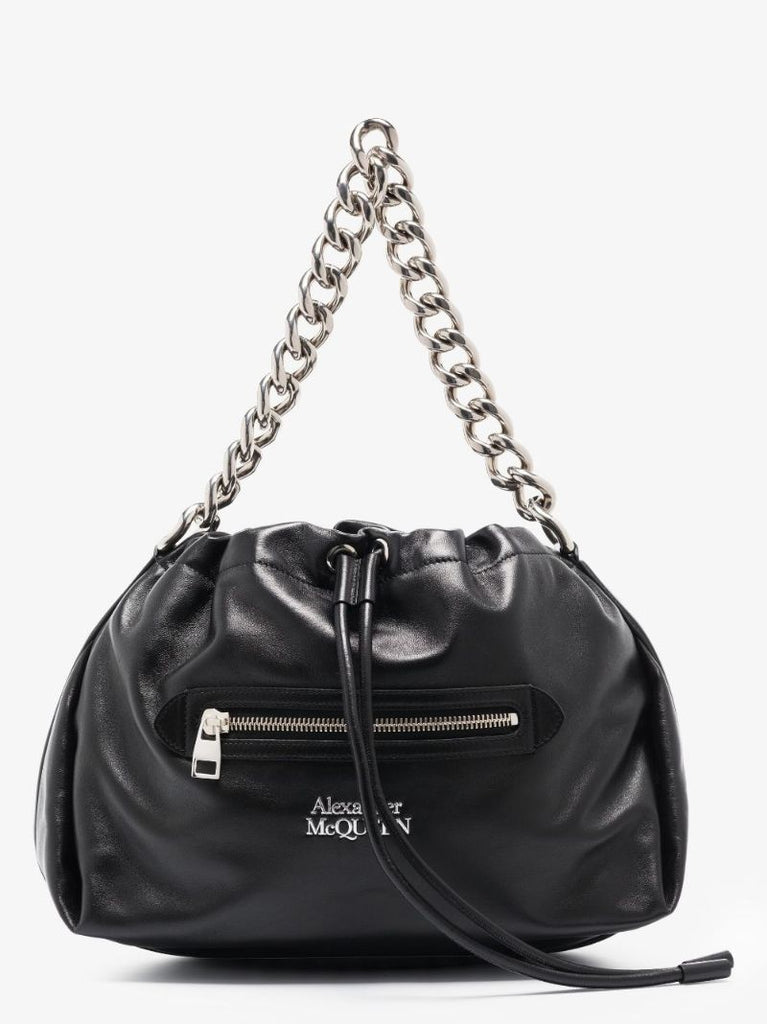 Black Ball Bundle Leather Shoulder Bag