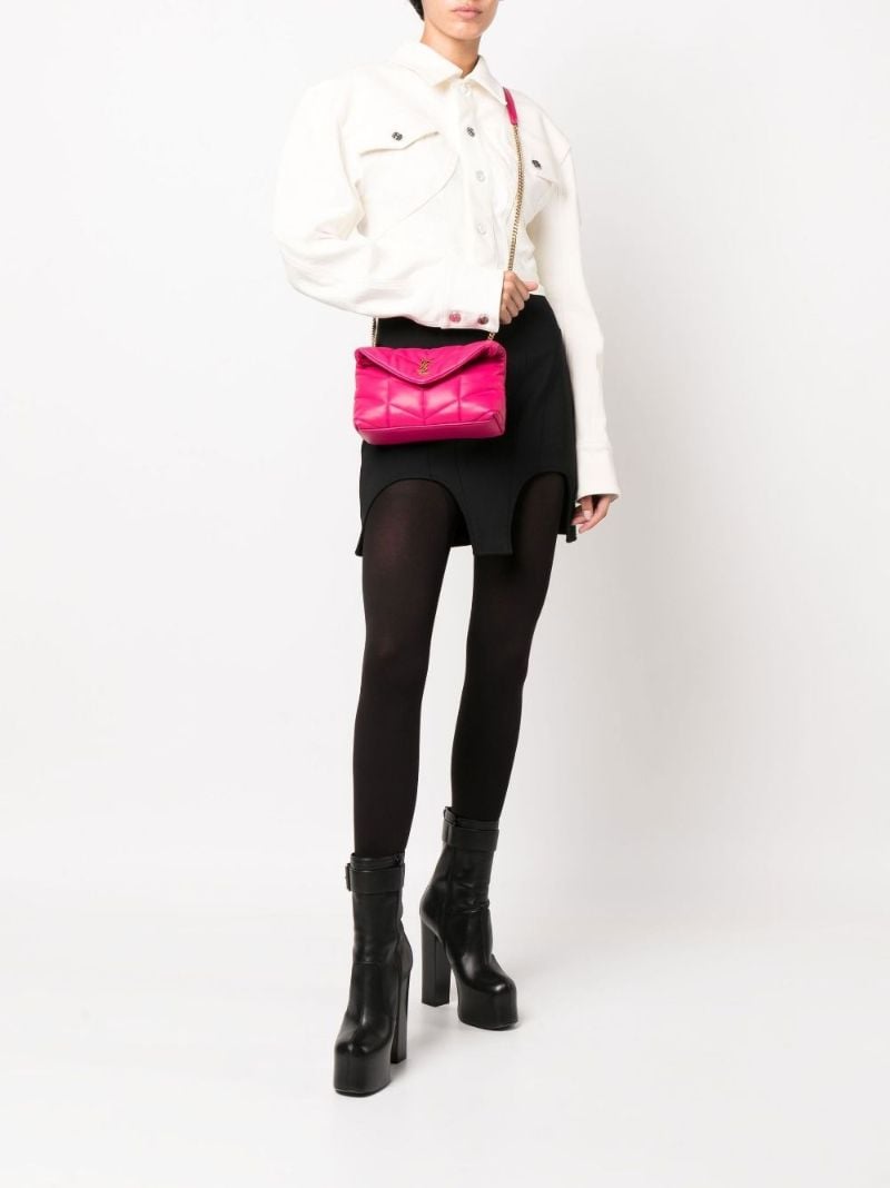 Pink Puffer Toy Leather Mini Cross Body Bag