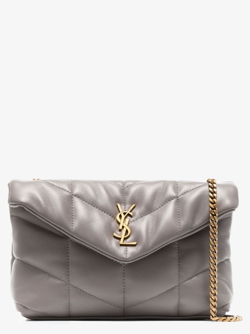 Grey Puffer Toy Leather Shoulder Bag