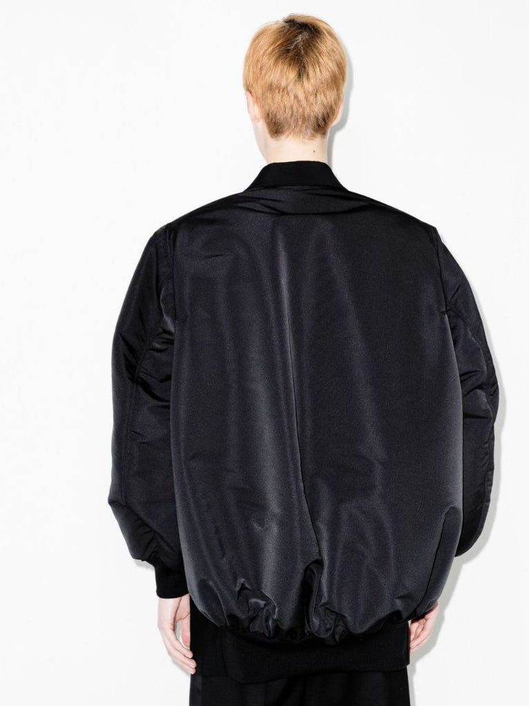 Double-breasted Puff Sleeve Wool Blazer