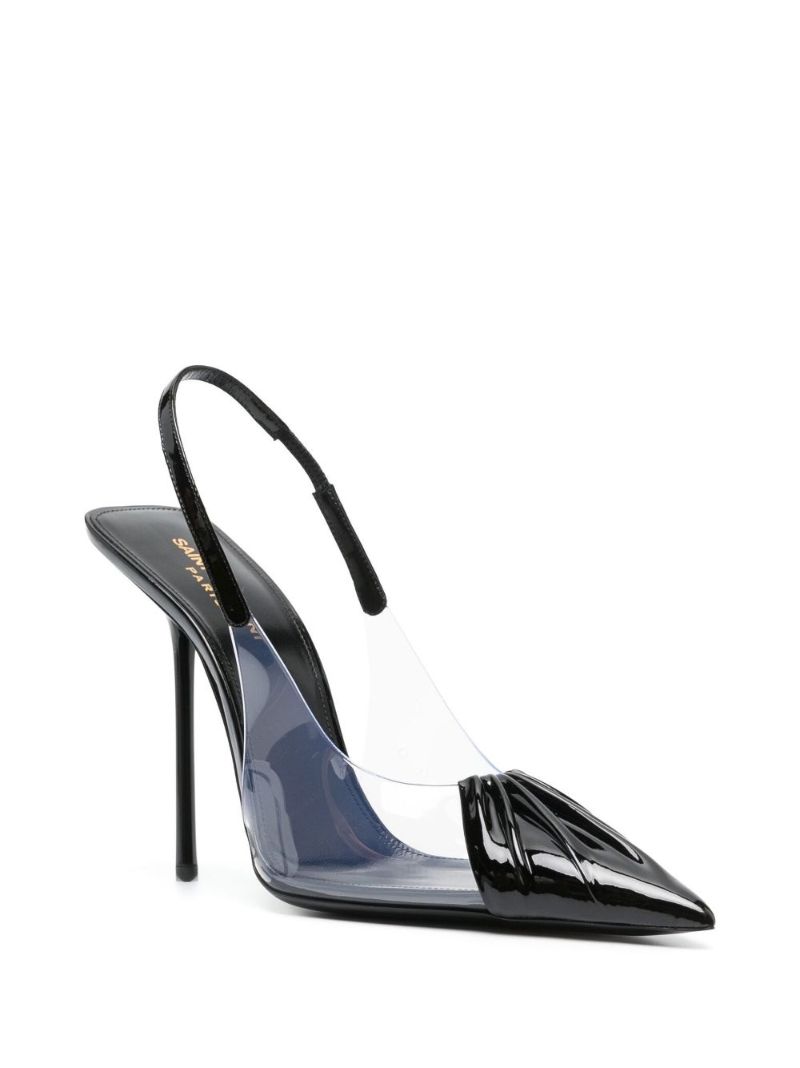 Black Chica 115 Slingback Patent Leather Pumps