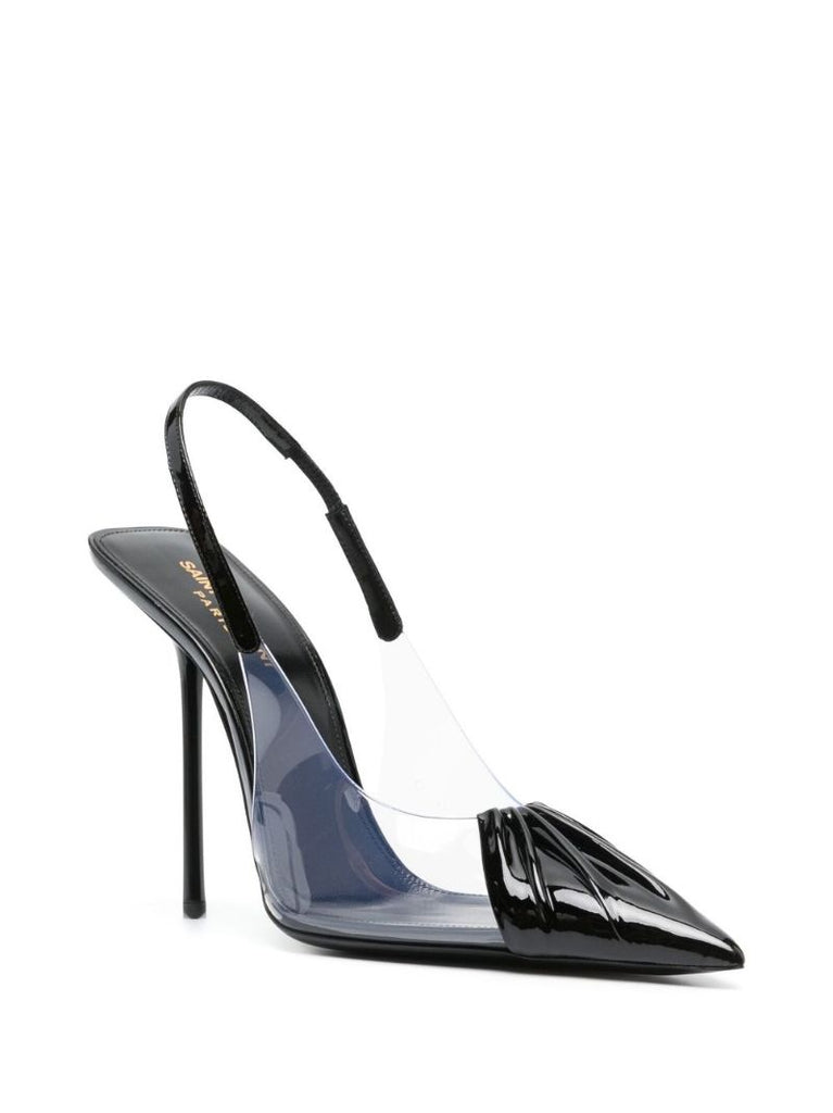 Black Chica 115 Slingback Patent Leather Pumps