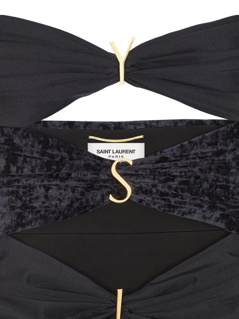Black Cut-out Halterneck Jumpsuit