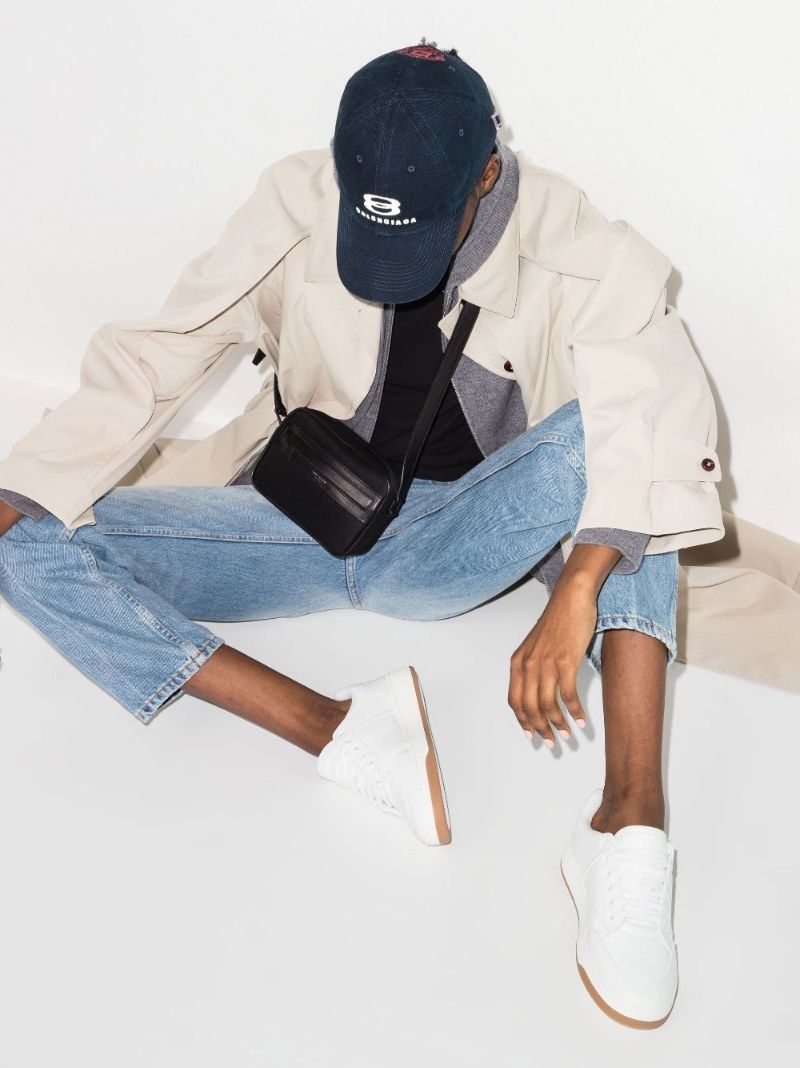 White Sl/61 Low-top Leather Sneakers