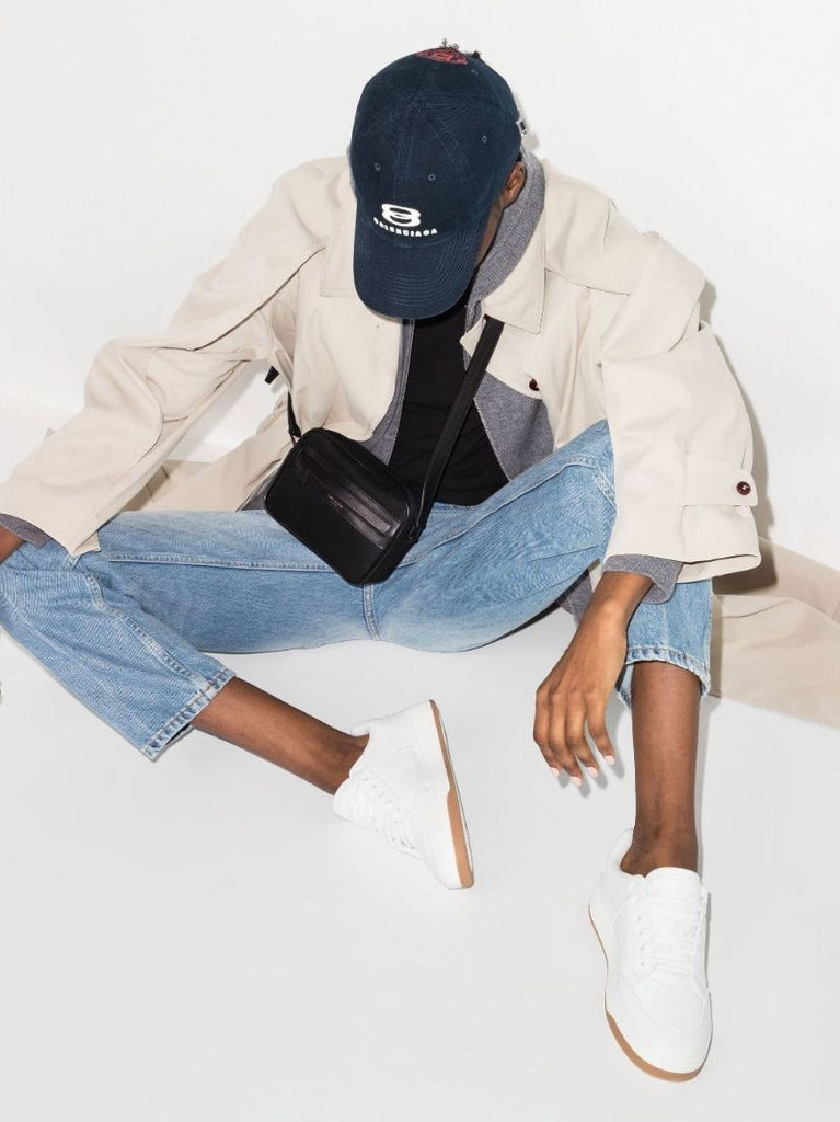 White Sl/61 Low-top Leather Sneakers