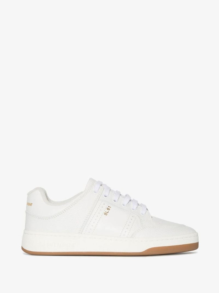 White Sl/61 Low-top Leather Sneakers