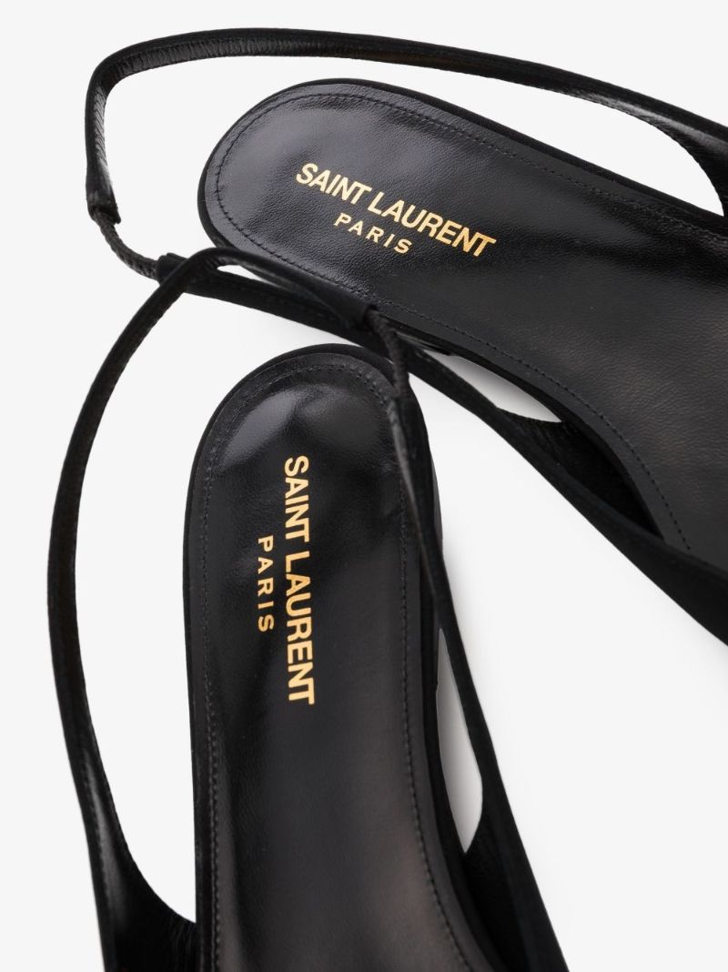 Black Maxine CrÃ_x0083_Âªpe De Chine Slingback Pumps