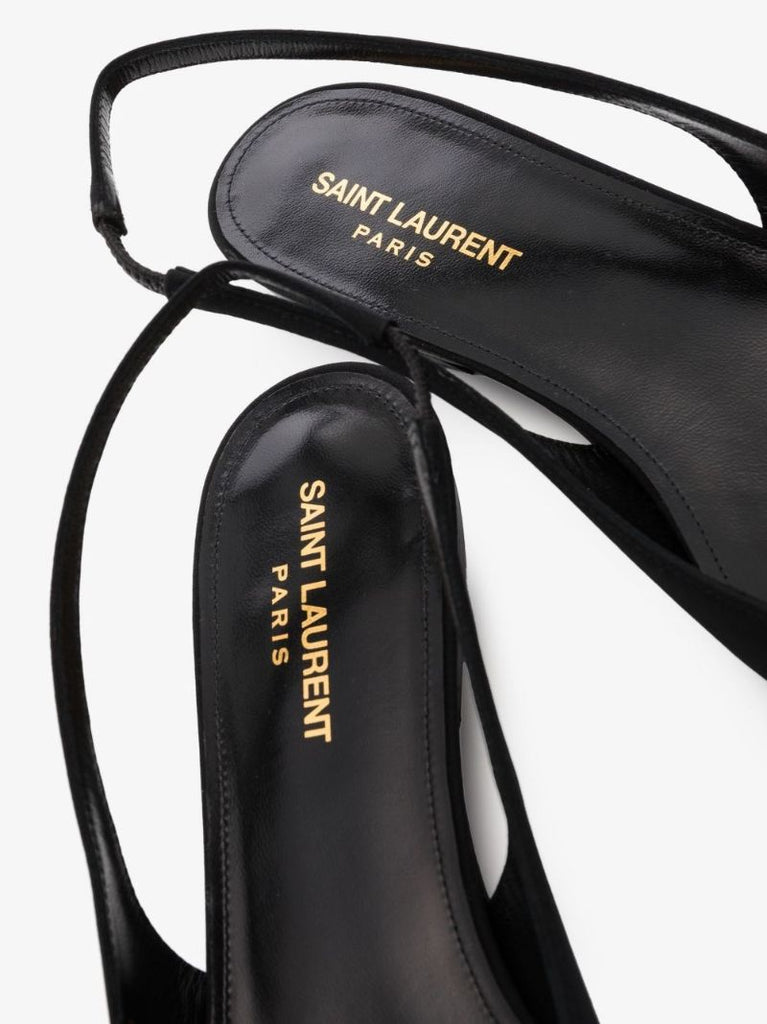 Black Maxine CrÃ_x0083_Âªpe De Chine Slingback Pumps