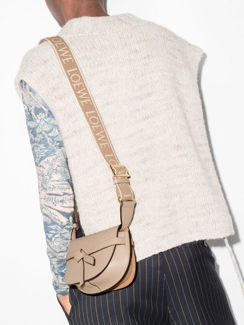 Neutral Gate Mini Leather Cross Body Bag