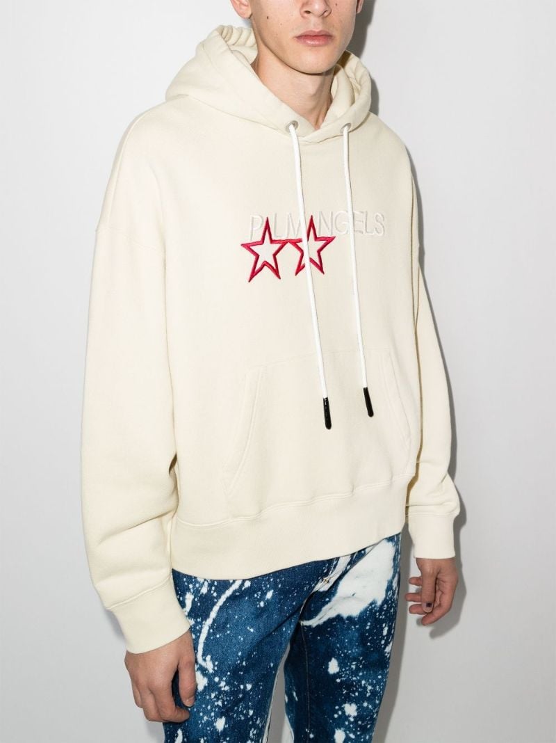 Racing Star Logo Print Hoodie