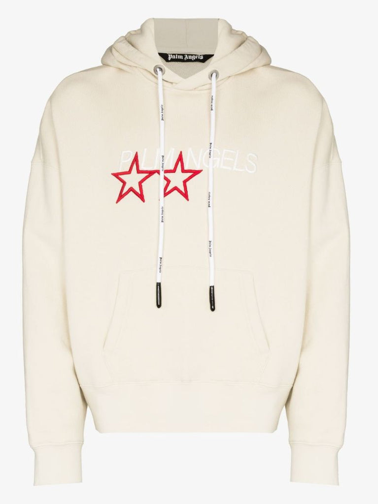Racing Star Logo Print Hoodie