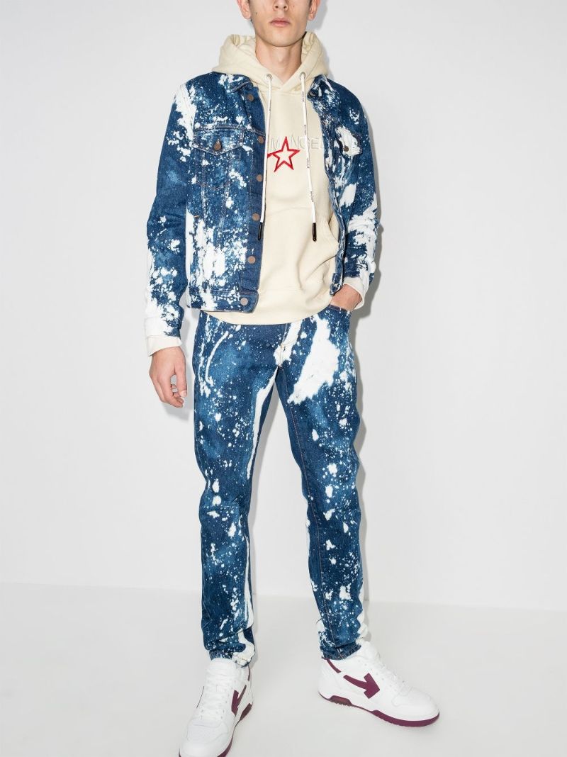 Racing Star Logo Print Hoodie